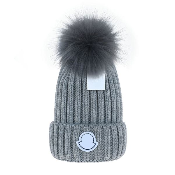 Moda Uomo Inverno Lavorato a maglia Vera Pelliccia Cappello Donna Addensare Berretti Procione Pompon Tenere al caldo Berretti da ragazza Snapback Pompon Beanie Cappelli Fiori Elastico Osso Casquette7824