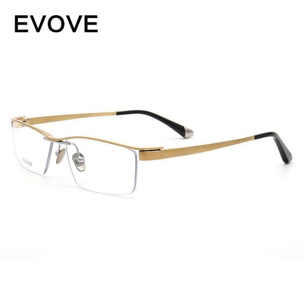 

fashion sunglasses frames evove titanium eyeglasses frame men ultra-light brand high-end glasses man spectacles prescription optic anti blue, Black