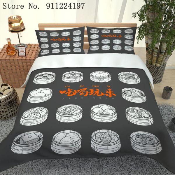 

bedding sets 3d pattern food set for kids/children/duvet cover steamed quilt 229*229/140*210  king size home textile