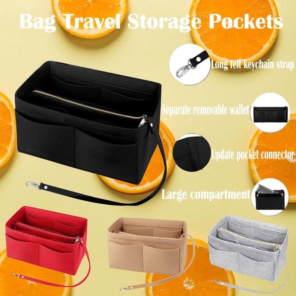 

storage bags insert handbag tote purse organizer 10 pockets bag in travel