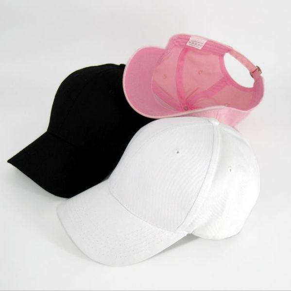 Chapéu de beisebol da juventude chapéu de beisebol de algodão unisex boné de camionista ajustável liso preto vermelho branco rosa bege