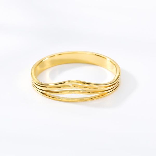 

wedding rings stainless steel fashion jewelry rose gold v knuckle for women bague homme friend gift, Slivery;golden