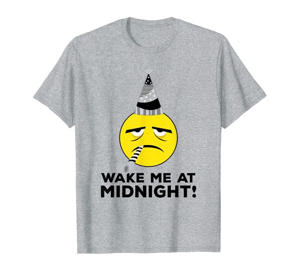 

wake me at midnight funny new years eve t-shirt, White;black