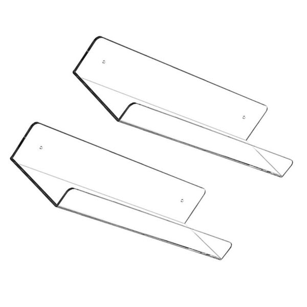 

hooks & rails 2pcs acrylic storage shelves wall mounted racks household holders