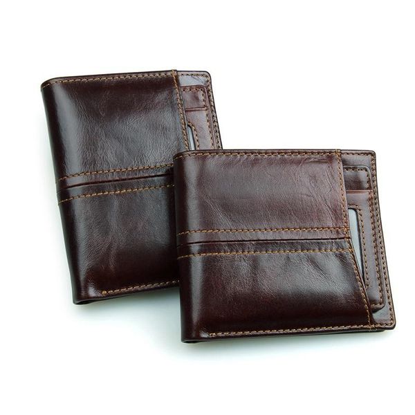 

wallets nesitu vintage chocolate color real skin genuine leather men cowhide man purse holder #m8107, Red;black