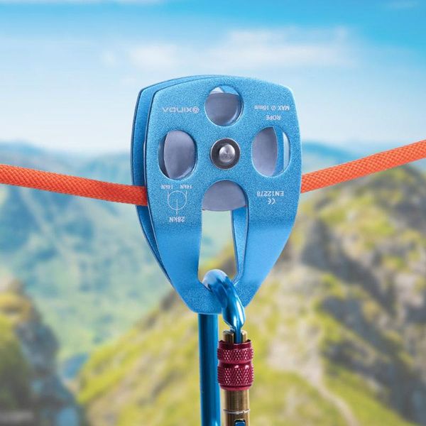 

28kn rock climbing pulley outdoor survival mountaineering hiking lifting rope belt sling accessories cords, slings and webbing