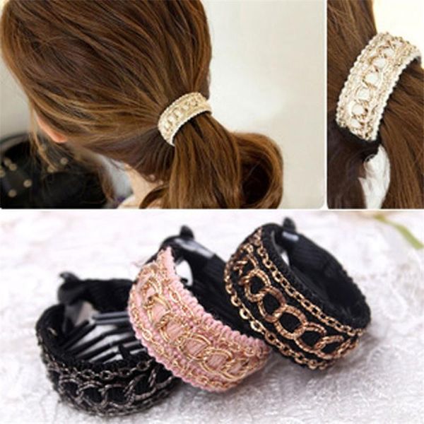 

hair clips women elegant crochet claw large hairpins banana ponytail hold clamp girl accessories