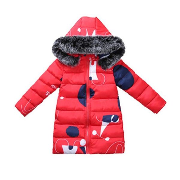 

coat 2021 girls winter thick casual cotton jacket hooded cartoon, Blue;gray