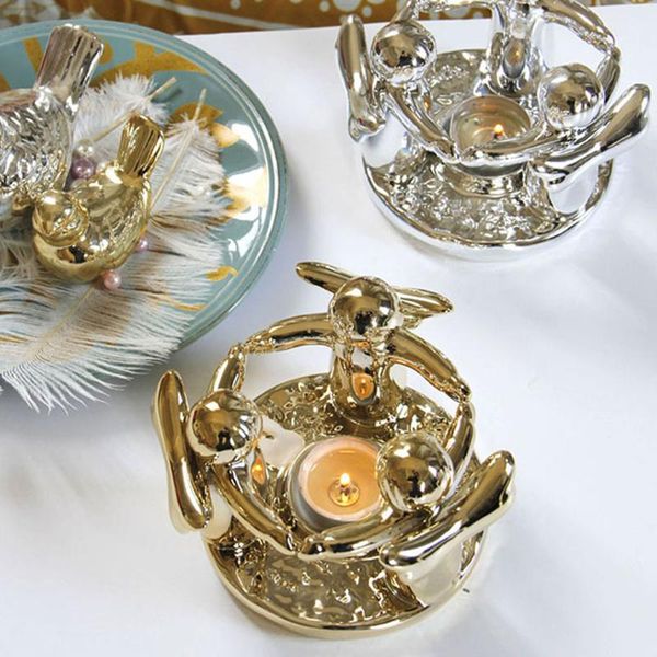 

ceramic candlestick elegant candle holder romantic wedding party holders candles