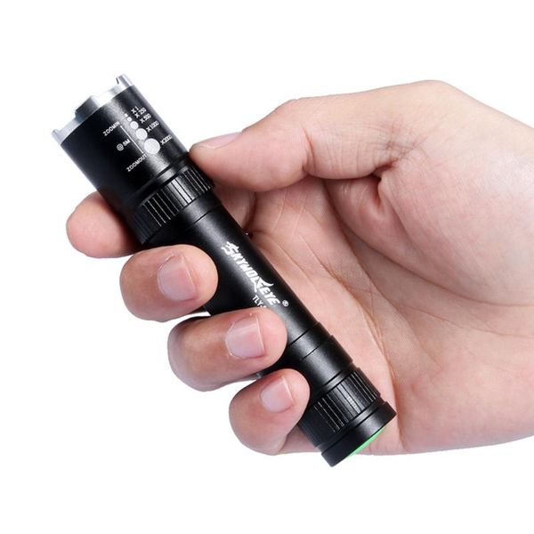

mini aluminum torch light 300 lumen portable led flashlights adjustable focus with 3 modes for weekend trips torches