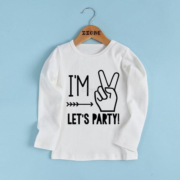 

t-shirts i' 1/2/3/4/5 let's party print kids funny t shirt baby happy birthday gift clothes boys and girls long sleeve t-shirt,lk, Blue