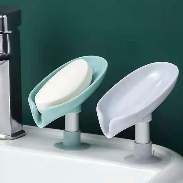 

soap dishes leaf shape box drain holder bathroom shower sponge storage plate tray supplies gadge