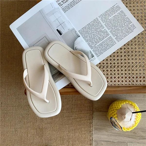 

slippers 2021 summer women's flip-flops black fashion female non-slip indoor bedroom flat sandals comfortable casual ladie shoes