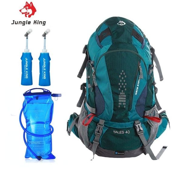 

outdoor bags jungle king cy1123 40l hiking waterproof tear-resistant backpack multifunctional camping bag water bottles
