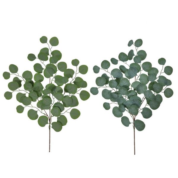 

decorative flowers & wreaths 65cm artificial plants bunch eucalyptus money leaf home wedding deco flower arrangement pography props green no