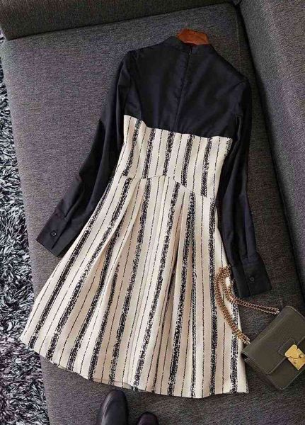 

capris est fashion spring summer 2021 women striped print patchwork long sleeve slim fit aline casual linen, Black;gray