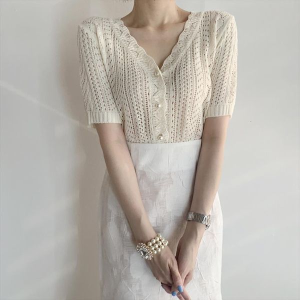 

knitting cardigan ice silk summer women sweater t shirt elasticity oversized woman clothes female short sleeve womens knit, White;black