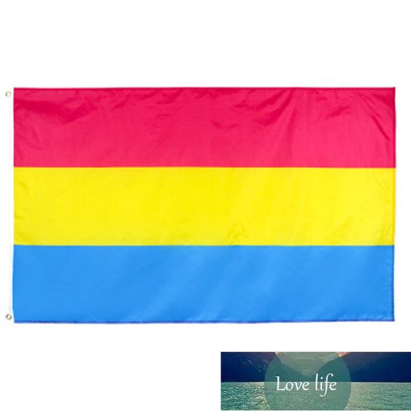 1PC Omnisexual LGBT Pride Pan Pansexual Flag 90x150cm Fabrikpreis Expertendesign Qualität Neuester Stil Originalstatus
