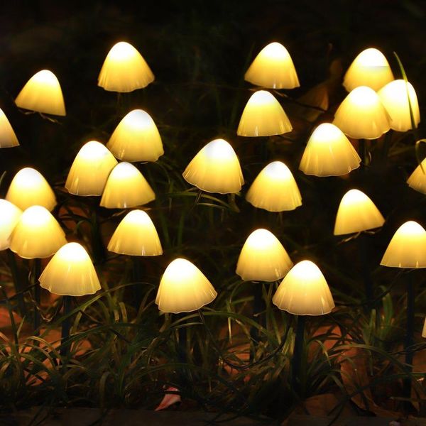

lawn lamps 10/20/30led solar string light mushroom lights garden waterproof decoration outdoor