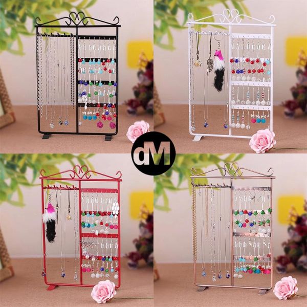 

other home decor dm 32 holes 6 hooks iron jewelry display rack earring holder stand ear studs organizer show