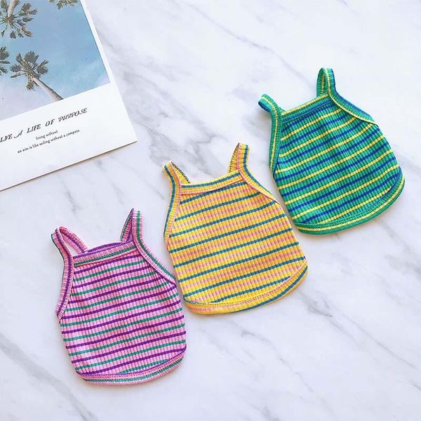 

dog apparel summer clothes fat pug clothing for small medium dogs vest shirt striped costume puppy chihuahua pet ropa perro