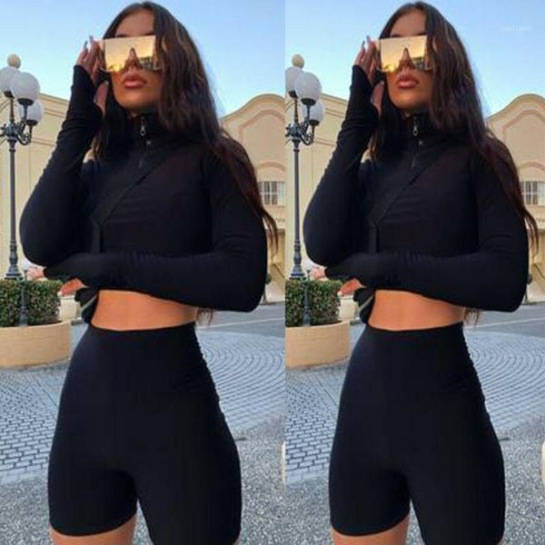 

two piece dress 2pcs women sports suit crop shorts pants outfits gym workout clothes tracksuit sport set sportswear, White