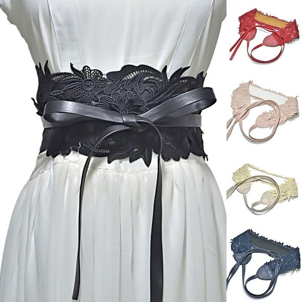 

belts vintage black lace for women designer belt wedding dress wide female waistband cummerbunds, Black;brown