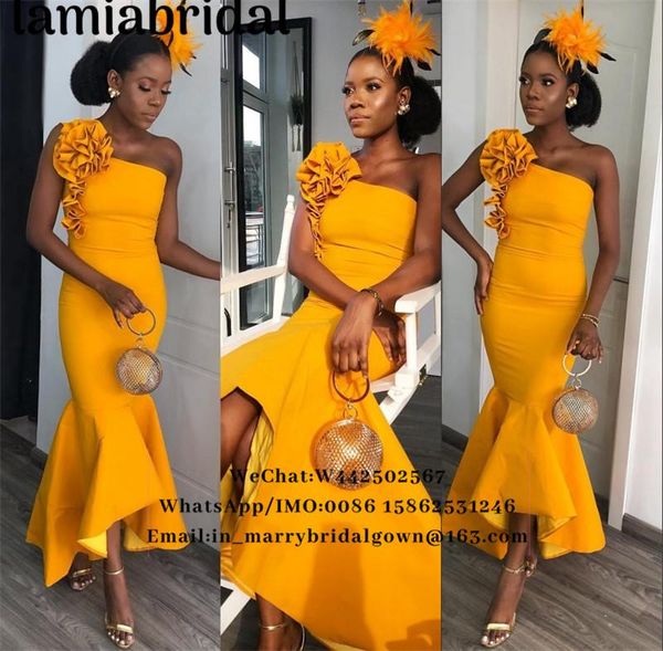 

party dresses yellow african mermaid evening 2021 abendkleider plus size ruffles simple formal celebrity prom gowns, White;black