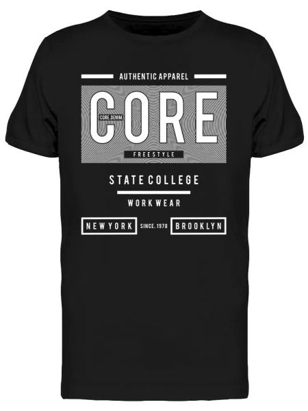 

core denim urban street style tee men's -image by shutterstock, White;black