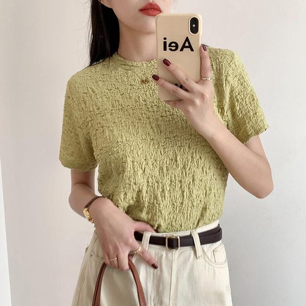 

women's t-shirt summer t-shirts femme pullover tees polyester clothes casual tee shirt o-neck harajuku short sleeves blusas female, White