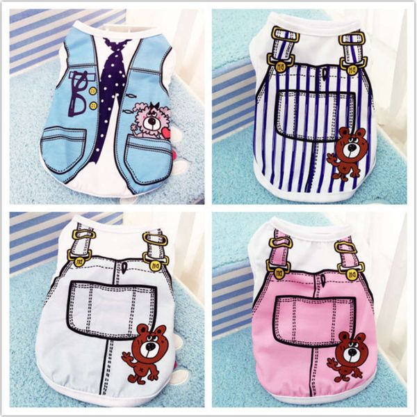 

summer small cute dog vest sling cat prevent hair spring summer thin pet clothes