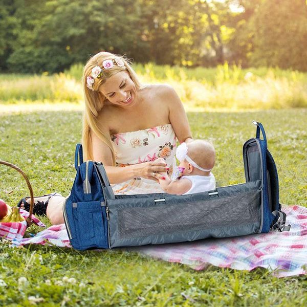 

storage bags 1 piece of mummy bag portable crib, foldable crib bag, born travel indoor bed backpack, breathable baby sleeping basket