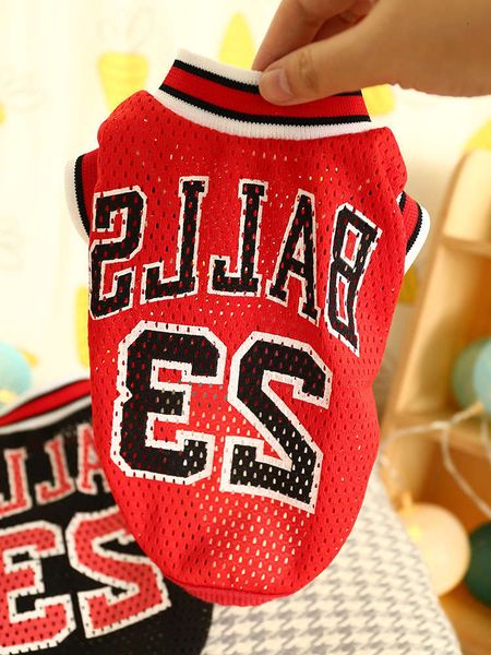 

dog cat summer pet clothing puppy basketball vest thin spring and autumn