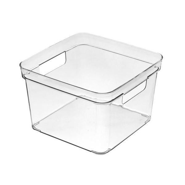 

1pc deskstorage box dormitory case home organizer (transparent) boxes & bins