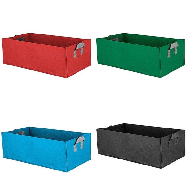 

large plant grow bag anti-corrosion vegetable root control garden bed handle rectangle non-woven fabric accessory eco-friendly planters & po