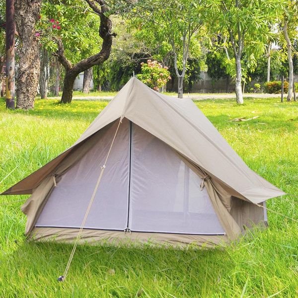 

tents and shelters outdoor house picnic tent family camping cotton canvas pyramid tipi teepee for 2~3 person