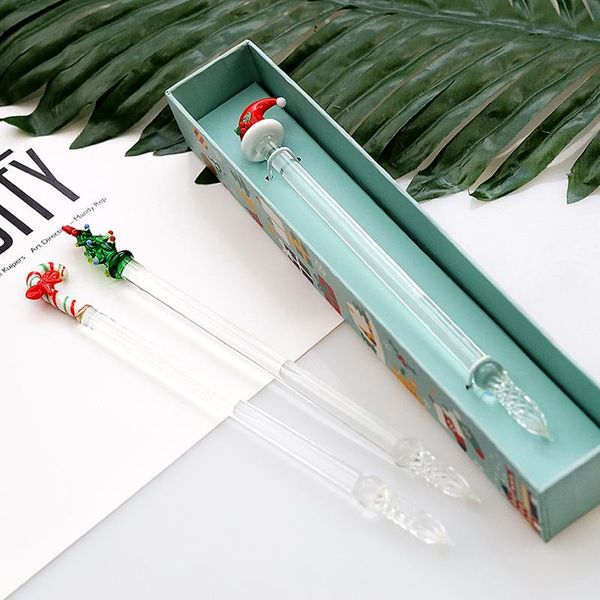 

christmas gift stationery pen glass dip color ink fountain pens
