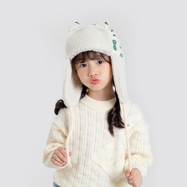 

caps & hats autumn and winter children's ear protection plush cap cute plus velvet thickening cold warm cartoon lei feng hat 2021, Yellow