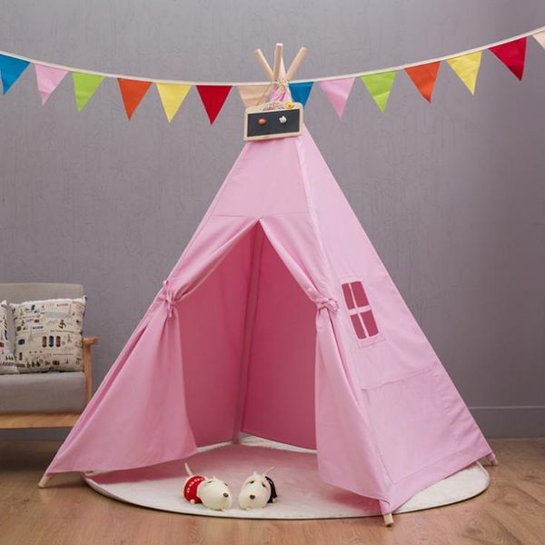 

mosquito net 1.5m portable children's tents play house kids cotton canvas tent wigwam child little teepee living room decoration
