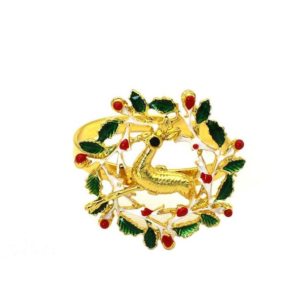 

napkin rings ring el tableware christmas deer flower harvest festival buckle table accessories he