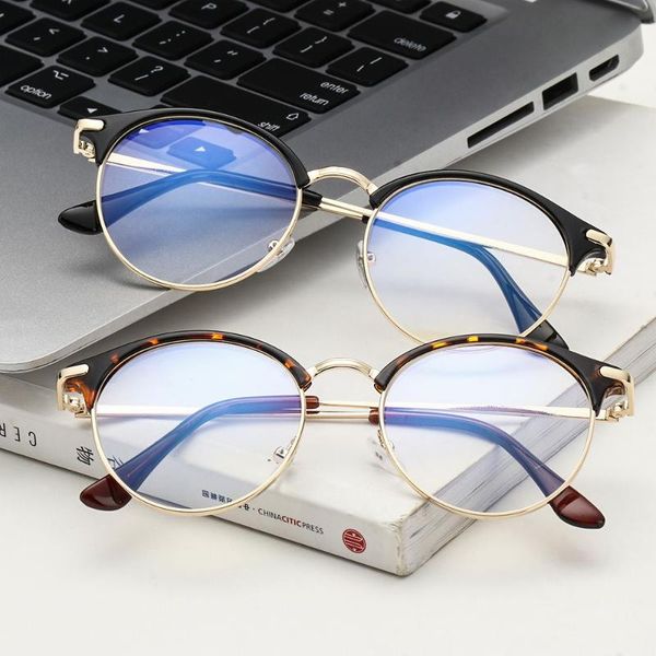 

sunglasses women men myopia eyeglasses frame anti radiation vintage metal glasses computer goggles office round, White;black
