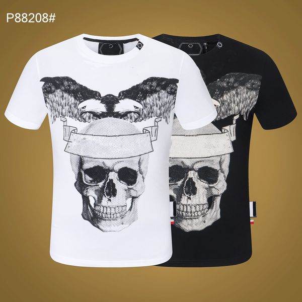 

male short sleeve t-shirts hip hop men o-neck fitness casual slim pp t shirt letter print cotton streetwear t-shirt homme tees 88208, White;black