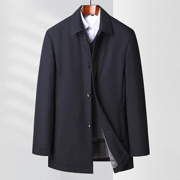 

men's jackets cotton padded jacket for middle aged and old people's father's wear in autumn winter 2021, Black;brown