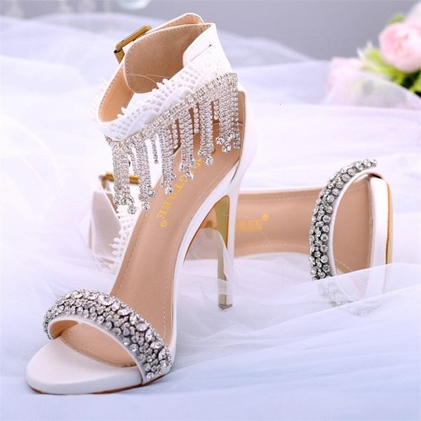

sandals summer style female stiletto high-heeled shallow mouth handmade diamond banquet sandals rhinestone bridal wedding shoe, Black