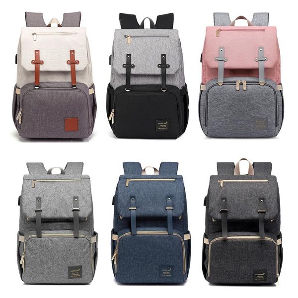 

mummy diaper bag baby stroller travel backpack usb charging waterproof oxford women handbag maternity nursing bags for mom