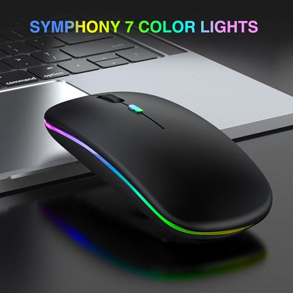 

mice seenda wireless mouse silent dual mode bluetooth 5.0 + 2.4g rechargeable 1600dpi ergonomic gaming for computer pc laptop