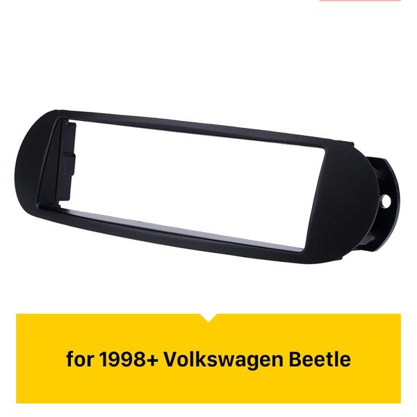 Fasya Oto Stereo Panel Trim Kiti 1998+ Volkswagen VW Beetle Dash Dağı Takın Çerçeve Siyah One Din Araba Radyo