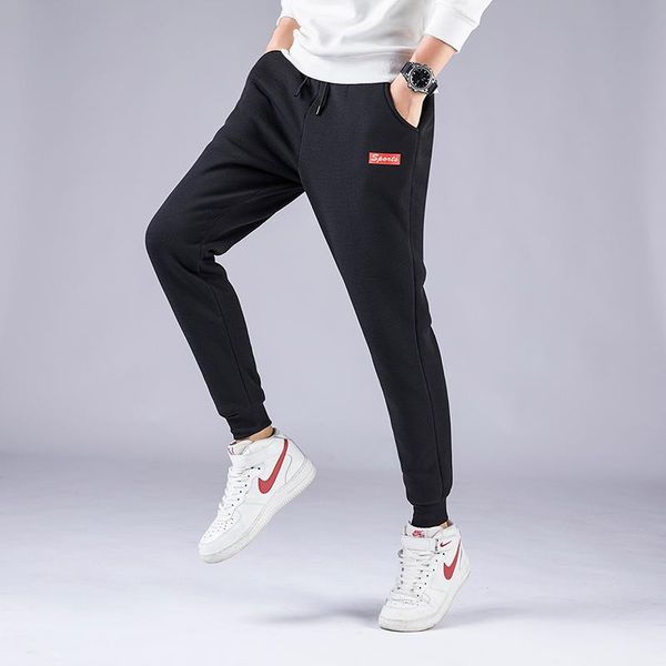

outside fleece joggers thicken sweatpantsmen's super winter warm pants zipper trousers streetwear men lamb wool sweatpants 8xl men&#039, Black