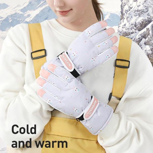 

ski gloves outdoor ribbing wrist mouth sport practical