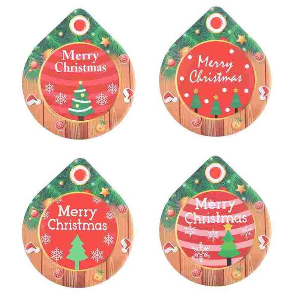 

mats & pads 4pcs christmas pattern cup creative household coasters (assorted color)